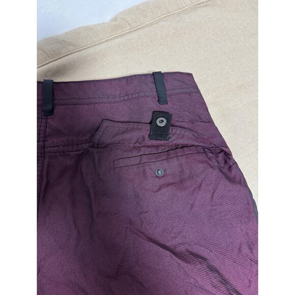 Alexander Wang Shorts Mens 32 Burgundy Black Utility Cargo Mesh Lined Zip Fly - Picture 5 of 15